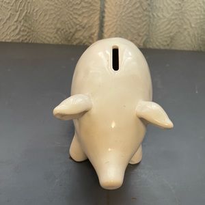 White ceramic piggy bank